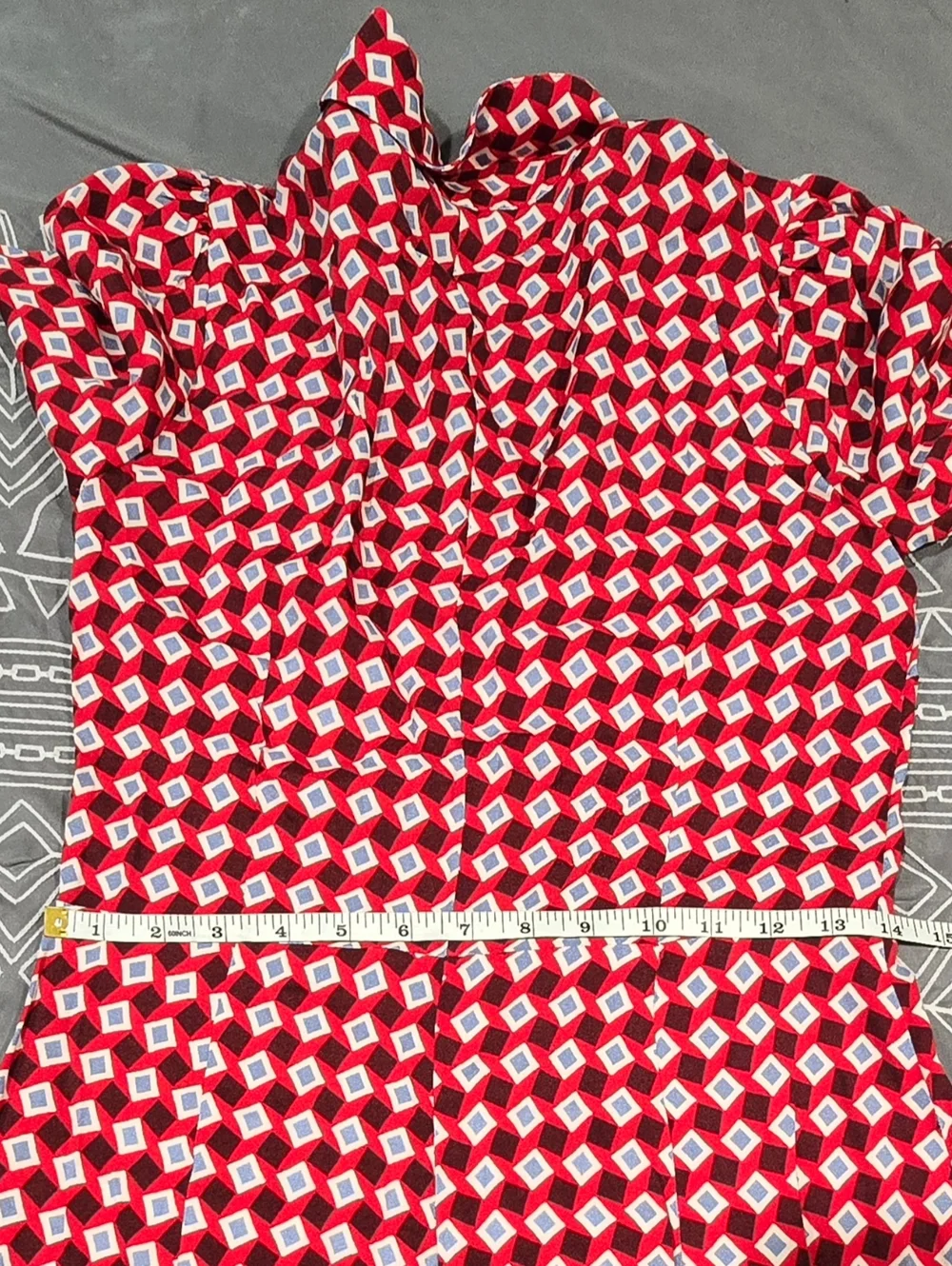 Reformation Bev Jumpsuit In A Diamond Print Size 8 - Picture 6 of 8